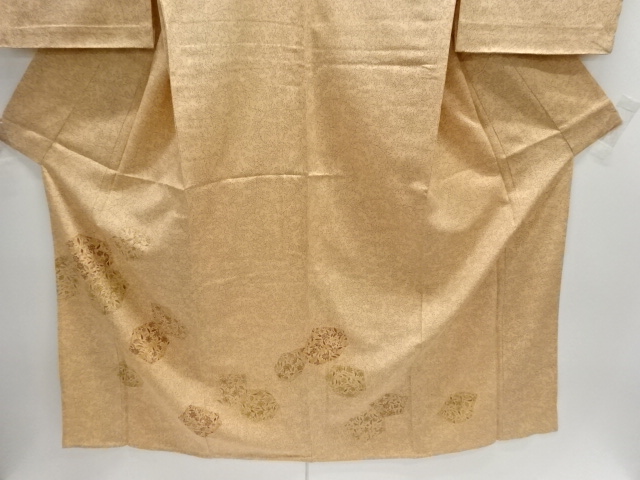  石畳に唐花模様一つ紋単衣訪問着